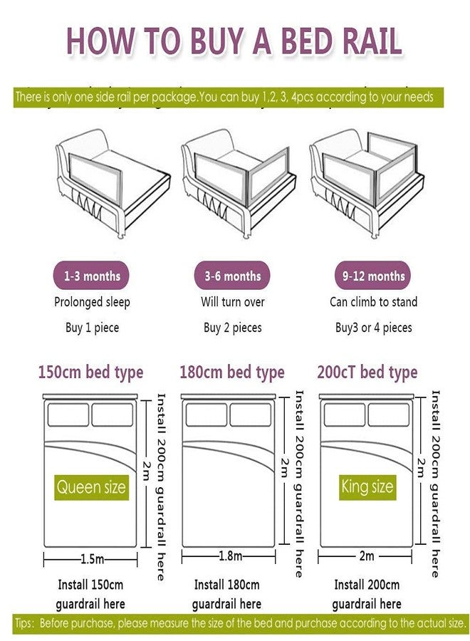 U/D BabyGuard Bed Rails for Toddlers - Extra Long and Tall Specially Designed for Twin, Full, Queen, King (79in(200cm)) - Image 5