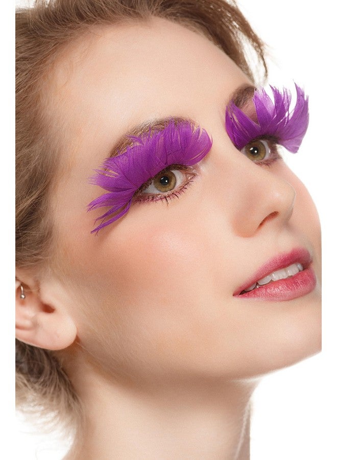 Dorisue Feathered Eyelashes Purple Light and Dark for Christmas Party Cosplay Costume Dramatic Feather False Eyelashes Long Party Use 3D Fake Eye Lashes Handmade - Image 5