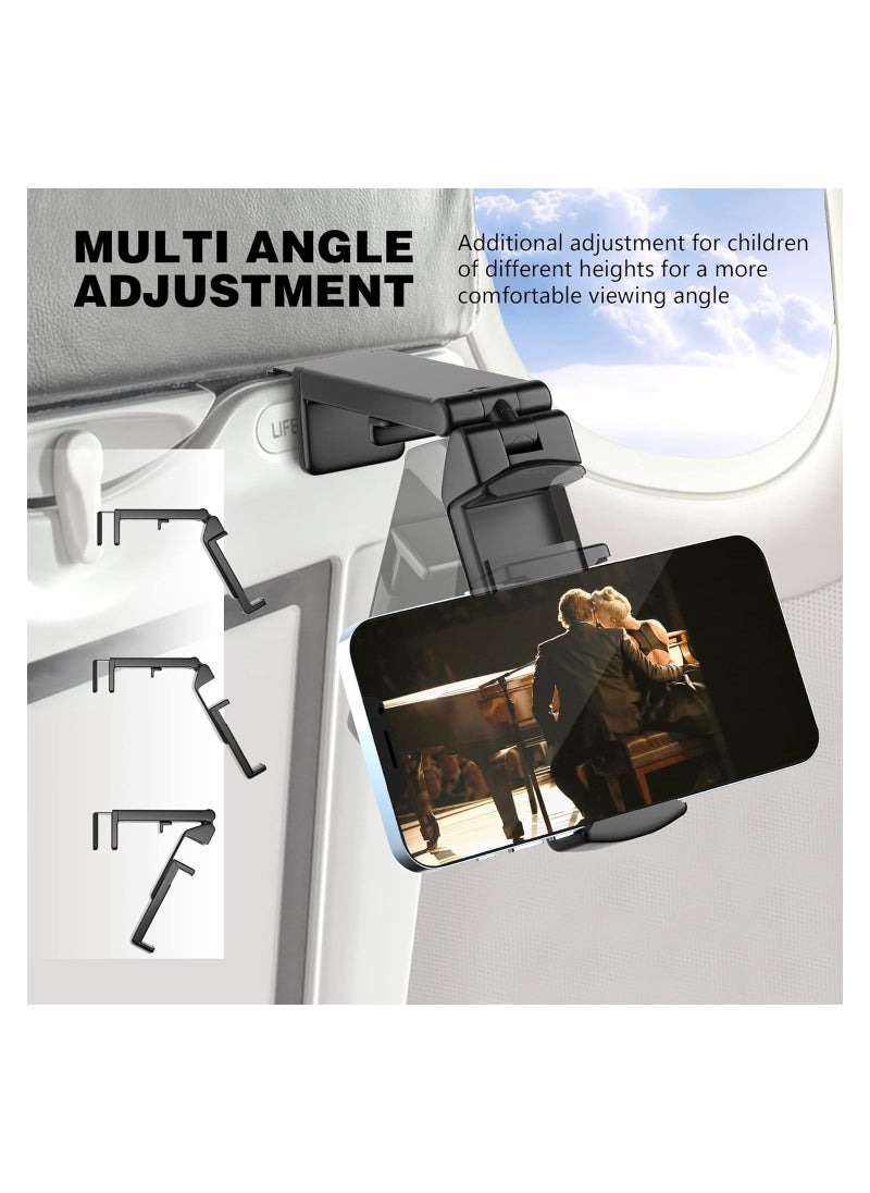 Dubkart - Universal Airplane in Flight Phone Mount. Handsfree Phone Holder for Desk with Multi-Directional Dual 360 Degree Rotation. Pocket Size Travel Essential Accessory for Flying. US Patented and Protected. - Image 1