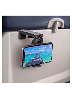 Dubkart Universal Airplane in Flight Phone Mount. Handsfree Phone Holder for Desk with Multi-Directional Dual 360 Degree Rotation. Pocket Size Travel Essential Accessory for Flying. US Patented and Protected.  - Image 1