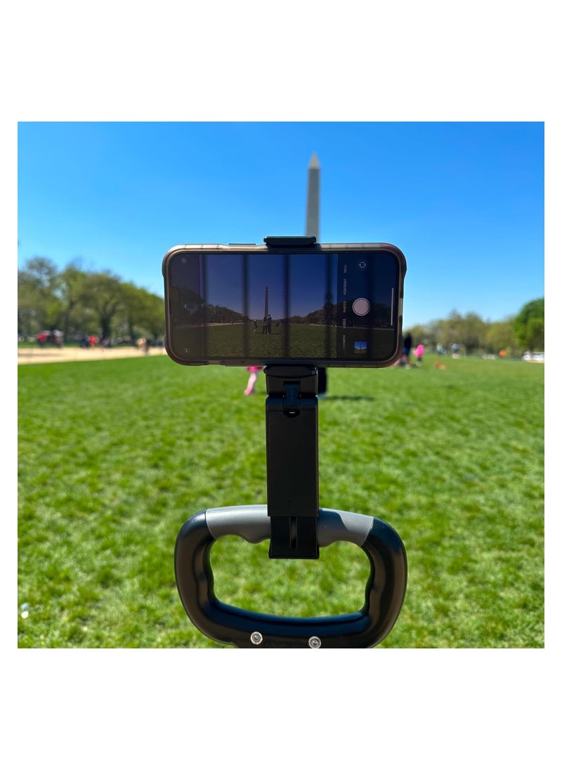 Dubkart - Universal Airplane in Flight Phone Mount. Handsfree Phone Holder for Desk with Multi-Directional Dual 360 Degree Rotation. Pocket Size Travel Essential Accessory for Flying. US Patented and Protected. - Image 1
