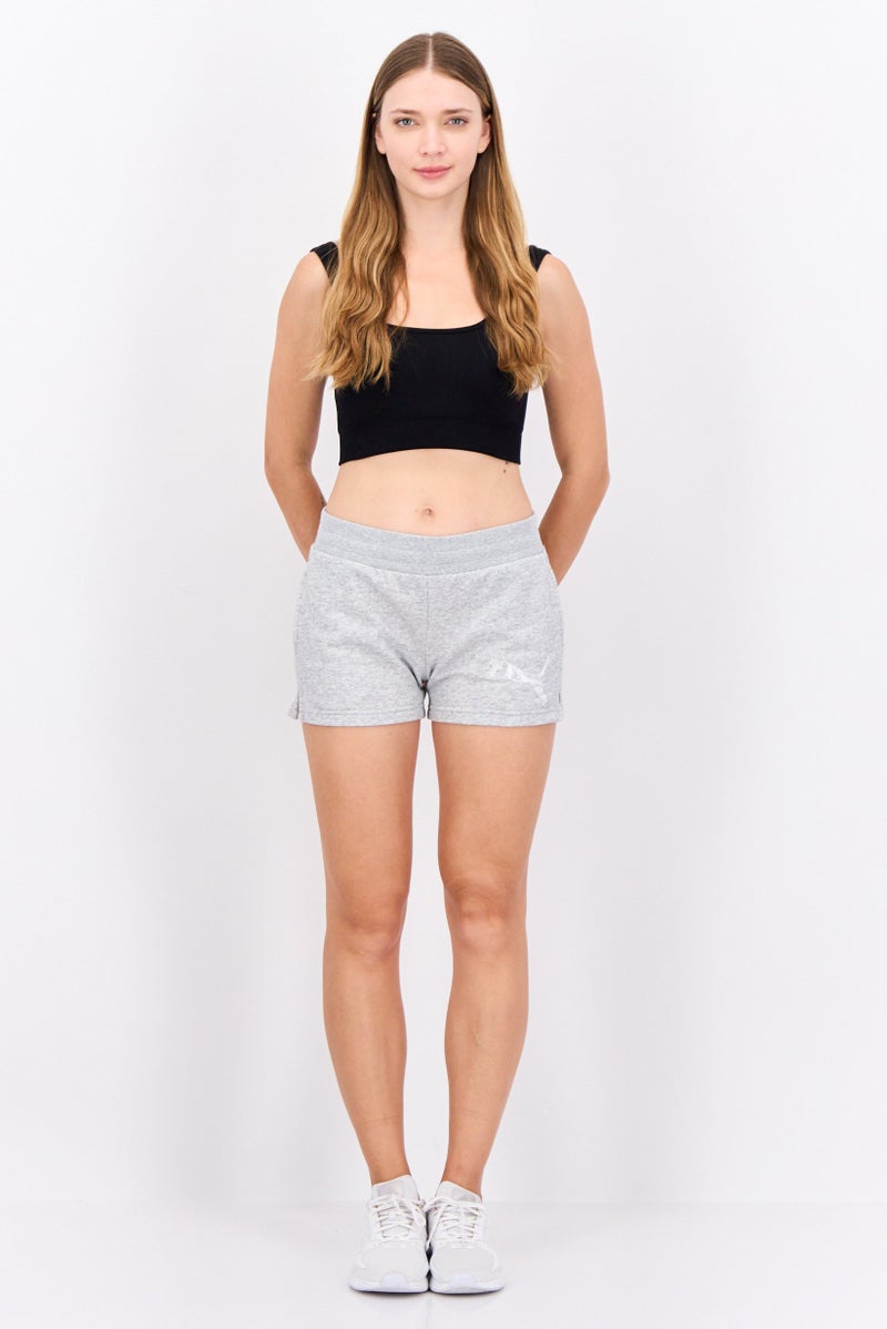 PUMA Women Regular Fit Training Shorts, Heather Grey - Image 4