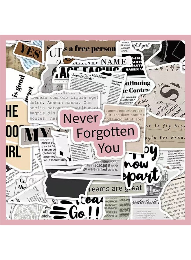 60 Pcs Vintage Stickers - Aesthetic Scrapbook & Junk Journal Supplies - Waterproof Stickers for Laptops, Water Bottles, DIY Crafts - Perfect for Journaling & Planners