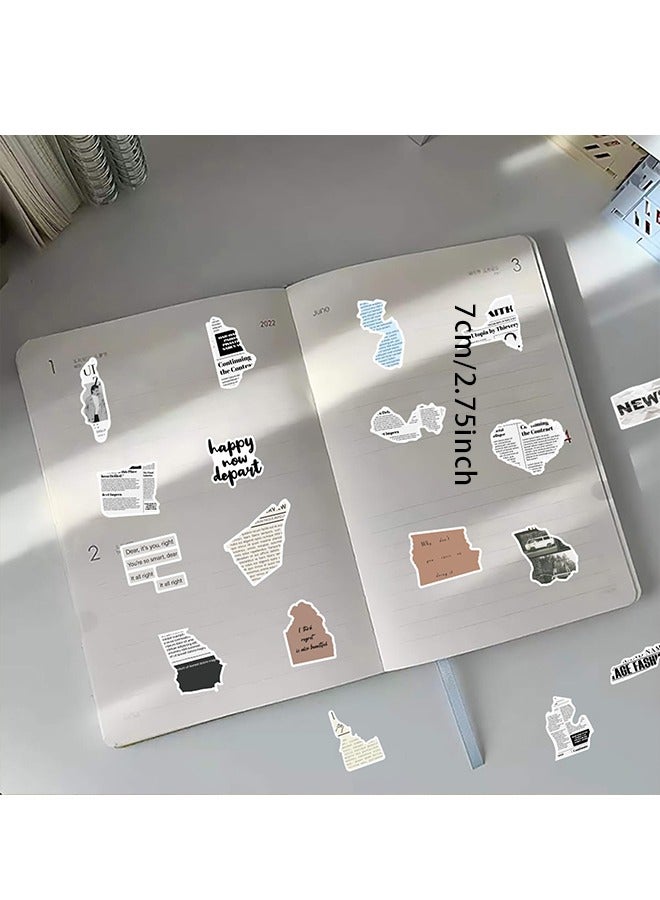 60 Pcs Vintage Stickers - Aesthetic Scrapbook & Junk Journal Supplies - Waterproof Stickers for Laptops, Water Bottles, DIY Crafts - Perfect for Journaling & Planners
