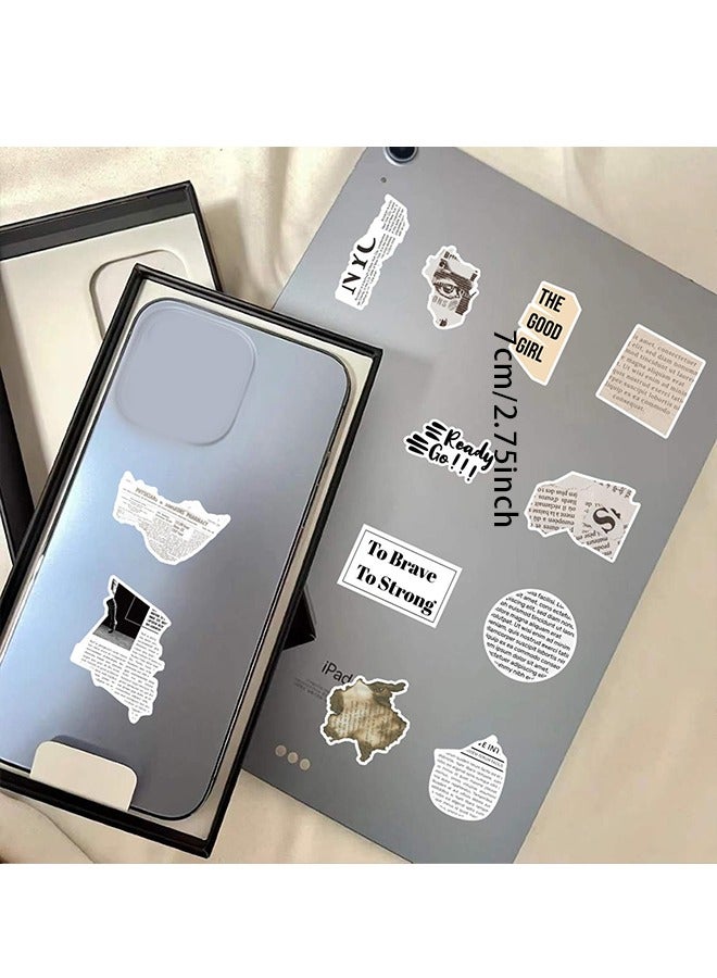 60 Pcs Vintage Stickers - Aesthetic Scrapbook & Junk Journal Supplies - Waterproof Stickers for Laptops, Water Bottles, DIY Crafts - Perfect for Journaling & Planners