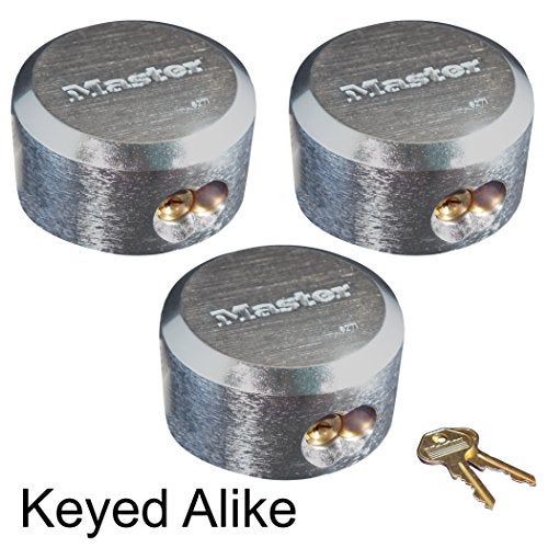 Master Lock 6271KA 3 Pack - 2-7/8in. ProSeries Reinforced Hidden Shackle Rekeyable Pin Tumbler Keyed Alike Padlock, Chrome - Image 2