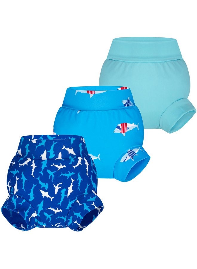 BIG ELEPHANT Baby Swim Diapers 3pcs, Reusable Adjustable Washable Waterproof Swimming Diaper for Boy's and Girl's, 3T - Image 1