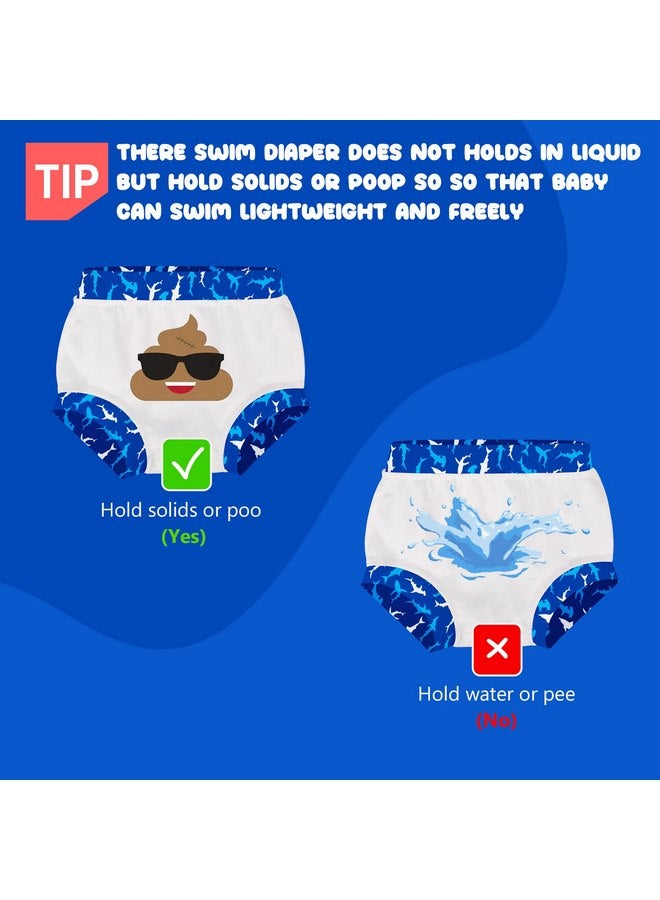BIG ELEPHANT Baby Swim Diapers 3pcs, Reusable Adjustable Washable Waterproof Swimming Diaper for Boy's and Girl's, 3T - Image 2