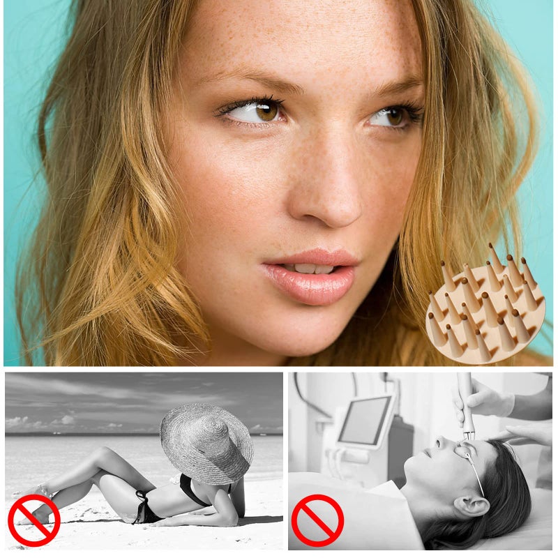 Rosarden LAIKME Freckle Stamp Pen, Fake Freckles Stamp Air Cushion, Waterproof Long Lasting Quick Dry Faux Freckle Maker, Natural Sunkissed Lifelike Freckle Stain Makeup (Light Brown) - Image 5