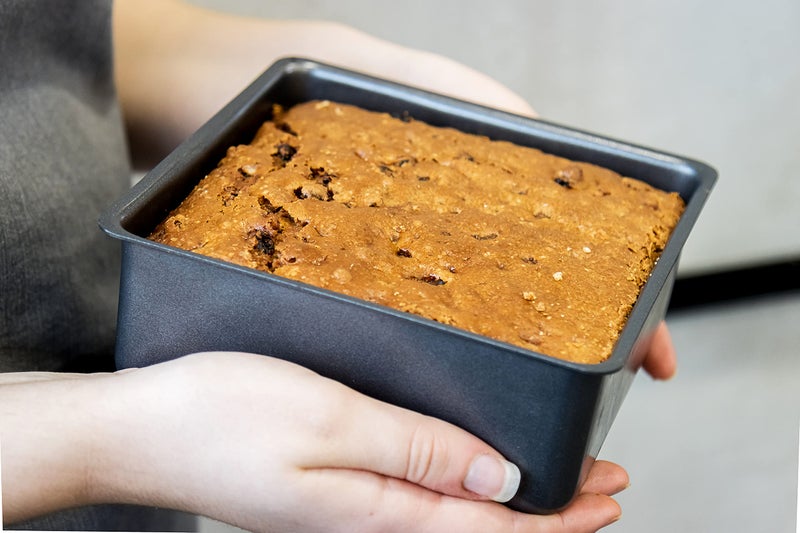 Master Class MasterClass KCMCHB62 15 cm Deep Cake Tin with PFOA Non Stick and Loose Bottom, 1 mm Carbon Steel, 6 Inch Small Square Pan, Grey - Image 4