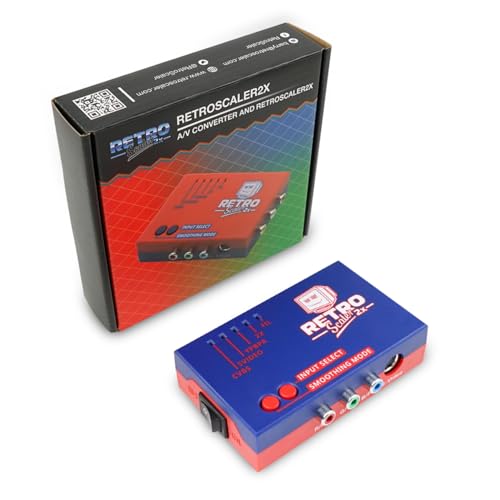 BitFunx RetroScaler2x AV/SV/YPBPR to HDMI Converter - Supports Line Doubler, Filter and Pass-Through Modes, Video Game Adapter with No Lag, for PS2/N64/Dreamcast/Saturn/MD/NGC/SFC and More - Image 1