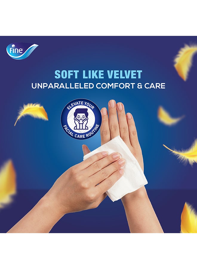 Fine Facial Tissue 96 Sheets 3 Ply Pack of 5 White - Image 2