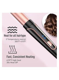 Piccasio Curling Wand Set, 5-IN-1 Hair Curler Iron, Professional Curling Wand Set, Instant Heat Up Hair Curler with 5 Interchangeable Ceramic Barrels (9-32mm), with Heat Protective Glove  - Image 3