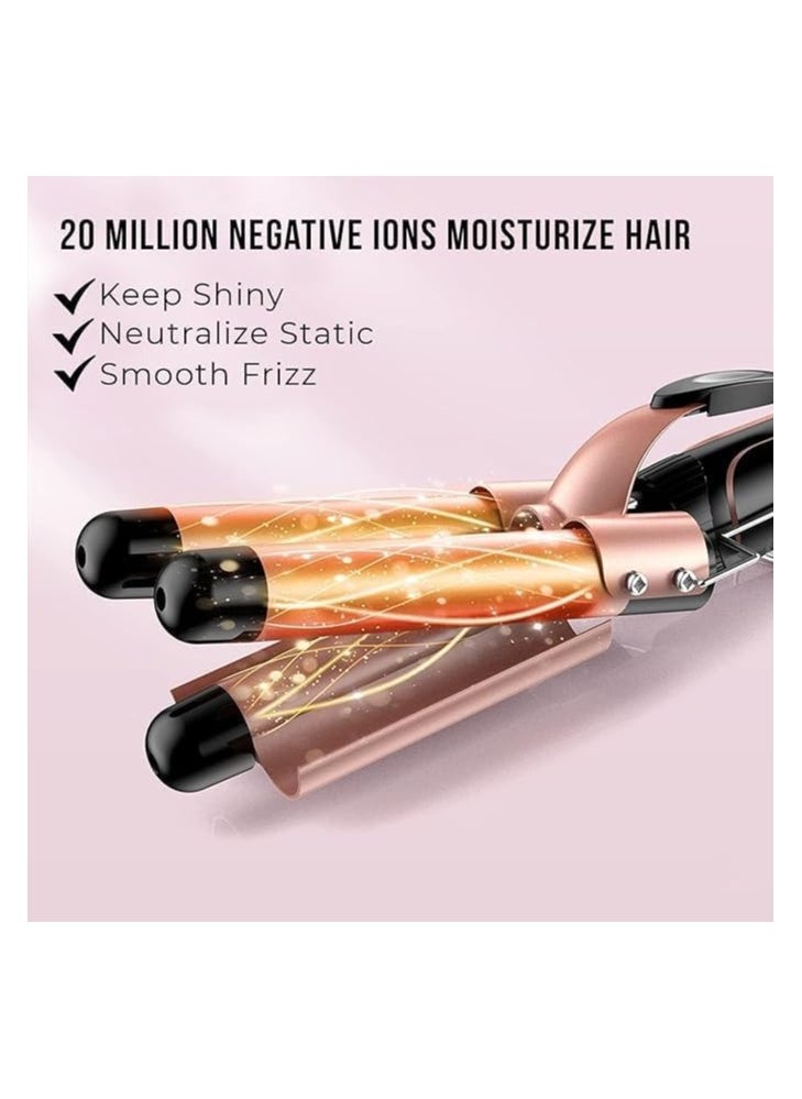 Piccasio Curling Wand Set, 5-IN-1 Hair Curler Iron, Professional Curling Wand Set, Instant Heat Up Hair Curler with 5 Interchangeable Ceramic Barrels (9-32mm), with Heat Protective Glove  - Image 4