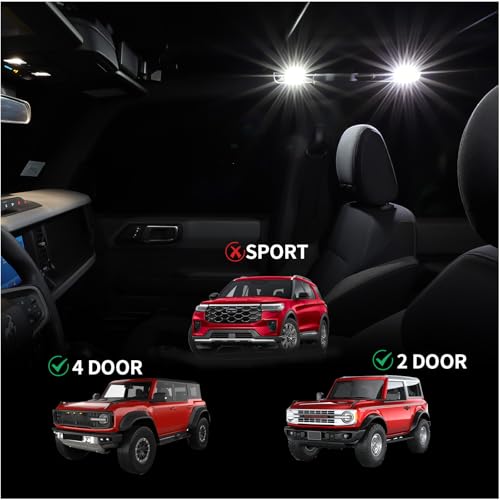 Axinda Car LED Interior Dome Lights For Ford Bronco 2021 2022 2023 2024 2/4 Door (Not for Bronco Sport), For Ford Bronco Interior Lights, Bronco Accessories, Hardtop/Softtop, 4 Pieces - Image 4