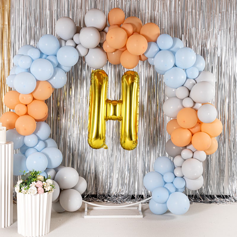 Restaurantware بالون حروف بالونيفاي 40 بوصة، بالون حروف كبير - حرف H، بالون مائي ذاتي الإغلاق، بالون ميرا الذهبي، حلقة تعليق، زينة لعيد الميلاد، الزفاف، أو التخرج - Image 4