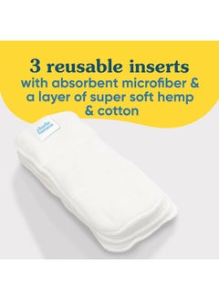 Charlie Banana Charlie Banana Baby Super Absorbent Deluxe Reusable and Washable Fleece Inserts for Cloth Diapers, Newborn/Booster Size, 3 Pack  - Image 2