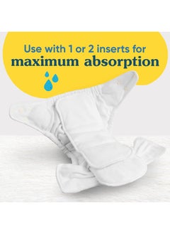 Charlie Banana Charlie Banana Baby Super Absorbent Deluxe Reusable and Washable Fleece Inserts for Cloth Diapers, Newborn/Booster Size, 3 Pack  - Image 3