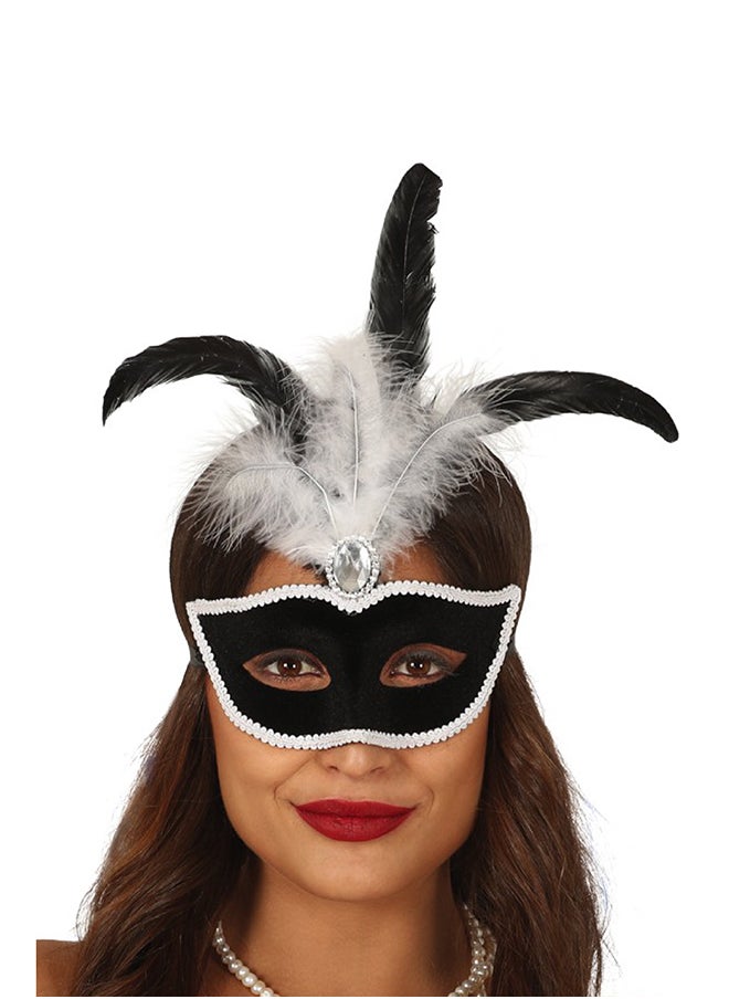 Black Velvet Mask With White Feathers - pzsku/Z1281A0A8971DE11574FEZ/45/_/1696756017/5c8a72da-6bfd-4546-8d0d-ec69eebe1d45