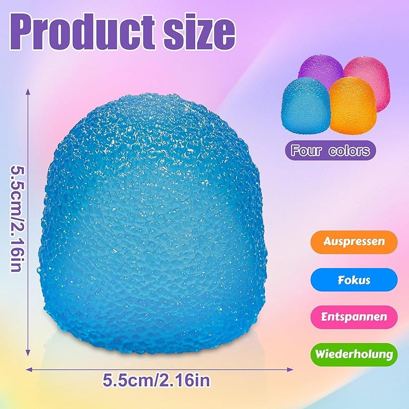 QITAI 4PCS Stress Balls,Squishy Fidget Toys for Kids and Adults, Super Solid Sugar Balls for Classroom Prize Favors Easter Basket Stuffers & Easter Gifts - Image 2