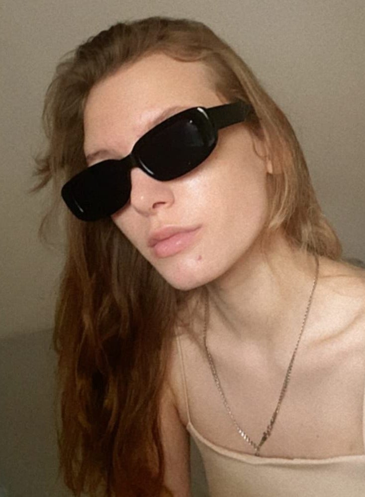 KASTWAVE Retro Glasses, Sunglasses Women, Rectangle Sunglasses for Women/ Men Driving Glasses 90’s Vintage Small Square Eyewear UV Protection Glasse (4 pcs) - Image 4