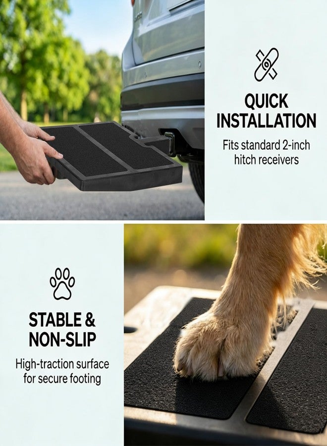 Bullro Pet Hitch Step for 2 Inch Trailer Receiver, Dog Hitch Step Helps Dogs Get in & Out of Car Van SUV, Hitch Step for Dogs Supports 200lbs, Portable Lightweight with Anti-Slip Pad - Image 4