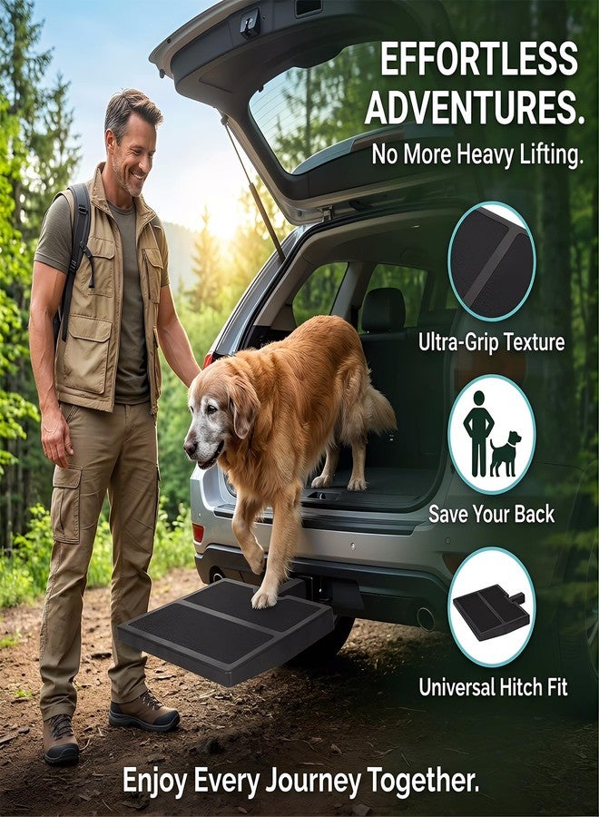 Bullro Pet Hitch Step for 2 Inch Trailer Receiver, Dog Hitch Step Helps Dogs Get in & Out of Car Van SUV, Hitch Step for Dogs Supports 200lbs, Portable Lightweight with Anti-Slip Pad - Image 2