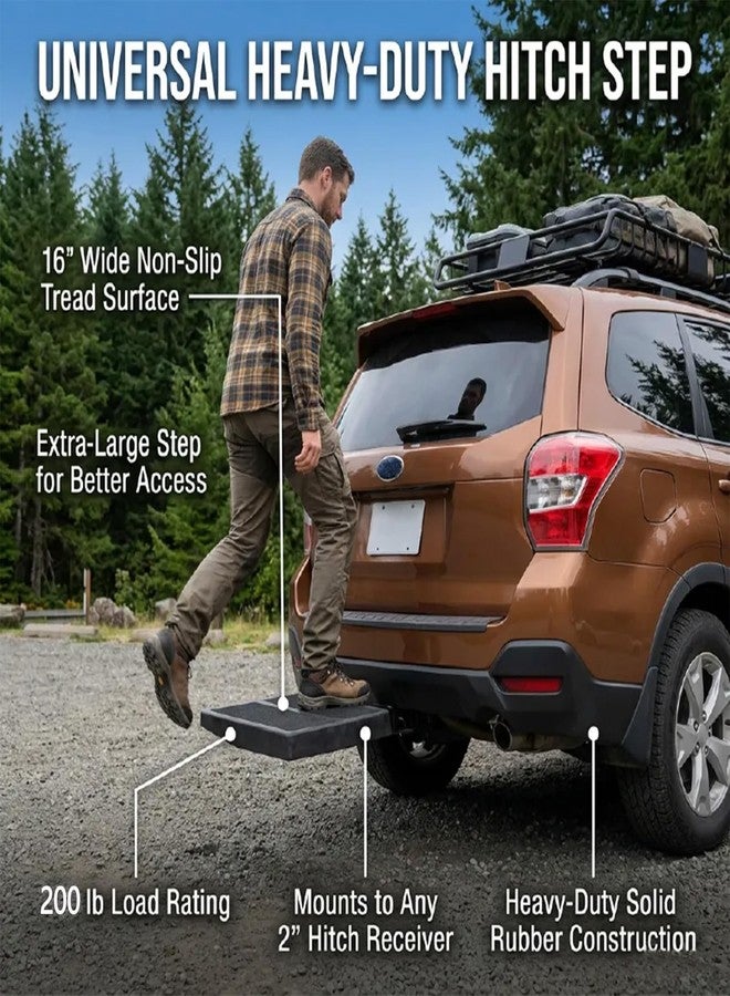 Bullro Pet Hitch Step for 2 Inch Trailer Receiver, Dog Hitch Step Helps Dogs Get in & Out of Car Van SUV, Hitch Step for Dogs Supports 200lbs, Portable Lightweight with Anti-Slip Pad - Image 5