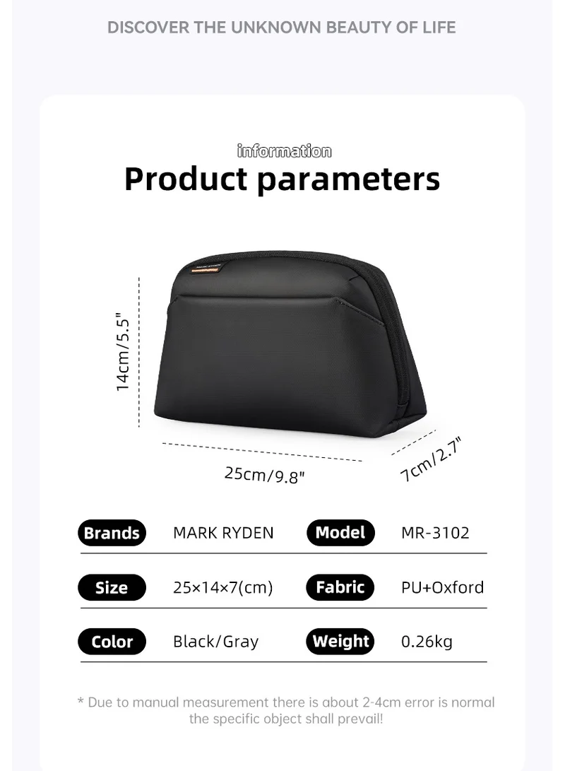 MARK RYDEN MARK RYDEN MR3102 Large Capacity Fitness, Travel,Makeup Portable Waterproof Clutch Bag