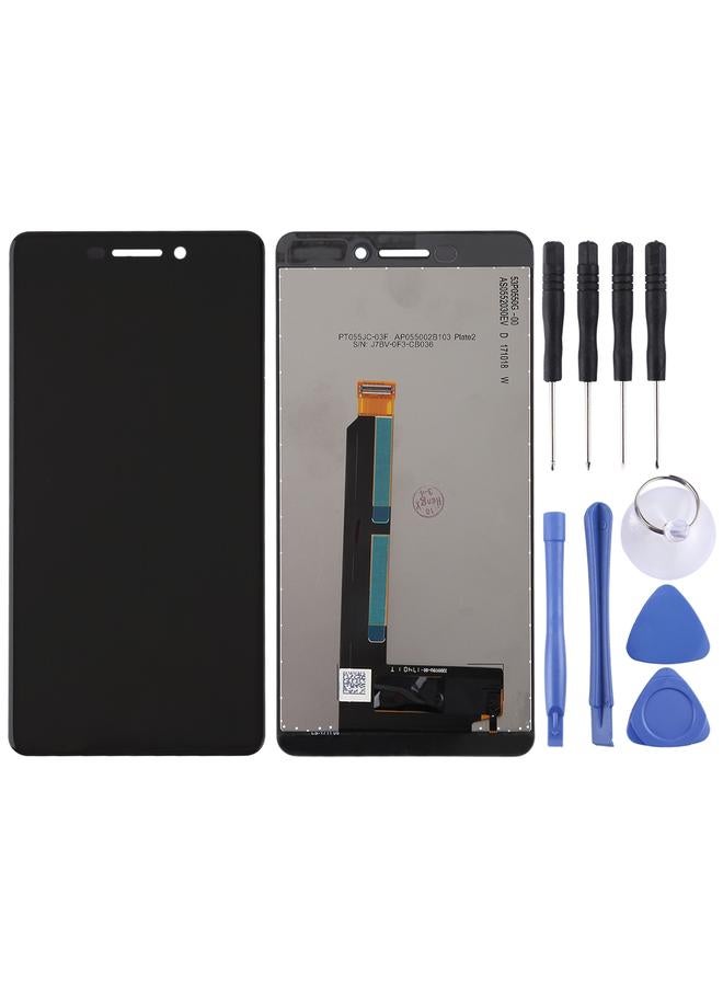 erorex Replacement TFT LCD Screen for Nokia 6 2018 / 6.1 SCTA-1043 TA-1045 TA-1050 TA-1054 TA-1068 with Digitizer Full Assembly Black - Image 1