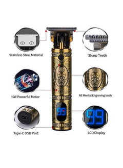 R.VIHAN Professional Hair Clipper RV-985A | USB Rechargeable Cordless Hair & Beard Trimmer for Men | 5V 1200mA 5W Power, 3 Comb Attachments, Portable Wireless Grooming Kit, Rechargeable Electric Shaver for Personal & Professional Use  - Image 2