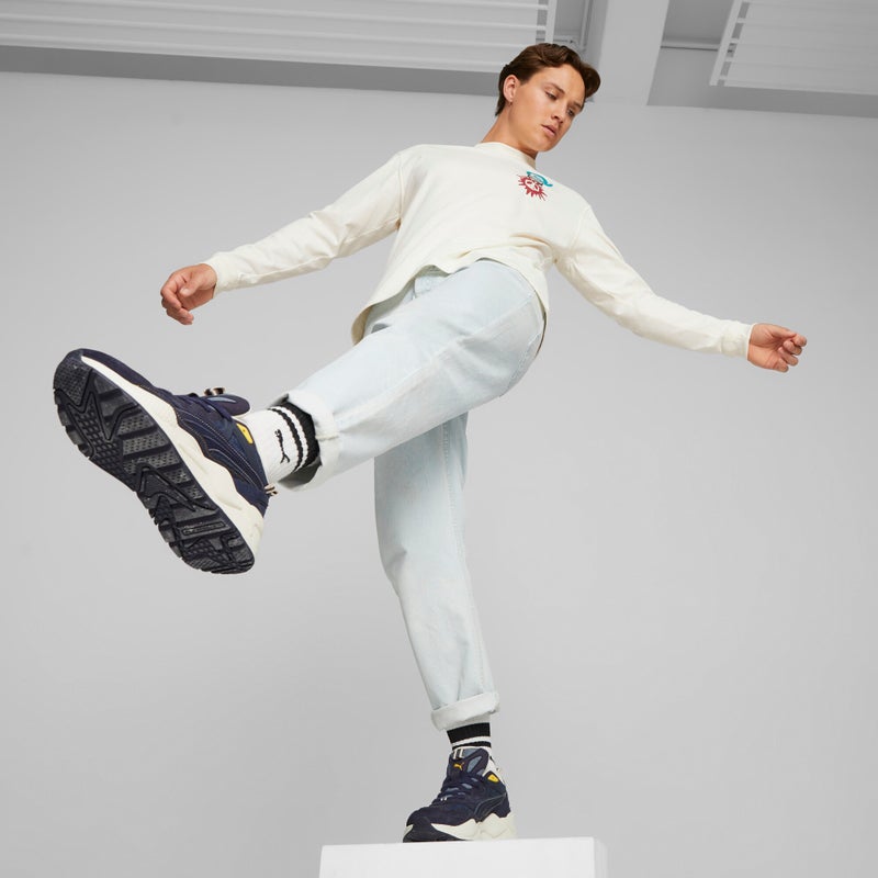 PUMA DOWNTOWN Mens White Long sleeve T-shirt - Image 2