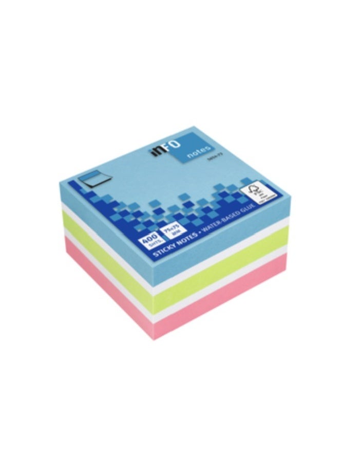 infonotes -  STICKY NOTE, 400 sheets, 75x 75mm, Brilliant color made in Germany - Image 1