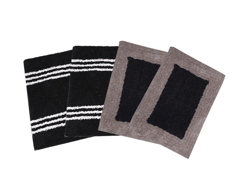 AAZEEM Absorbent Door Mat for Indoor Entrancex Non Slip Mat for Front Door Entryway, Soft Cotton Home. Hotel Balcony Floor Carpet, Floor Mats for Home, KitchenFloor Door Mat |Pack of 4 -(55x35cm) - Image 1