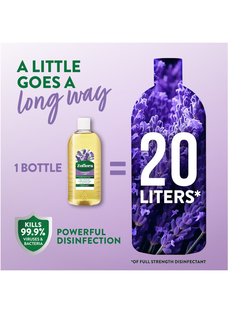 Zoflora Concentrated Multipurpose Disinfectant Lavender 500ml  - Image 3