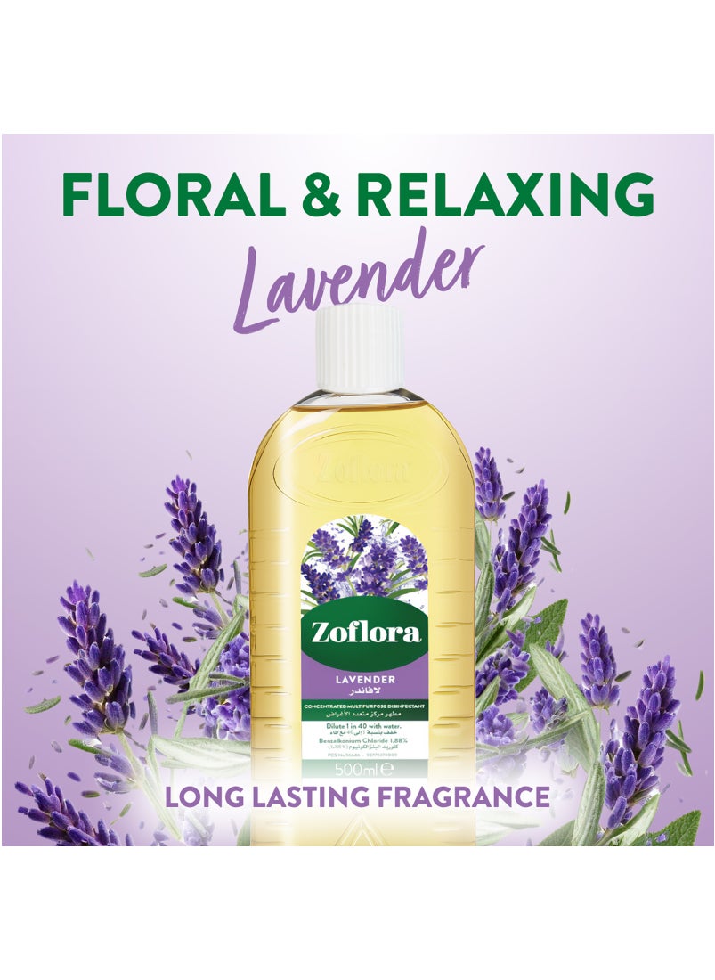 Zoflora Concentrated Multipurpose Disinfectant Lavender 500ml  - Image 5