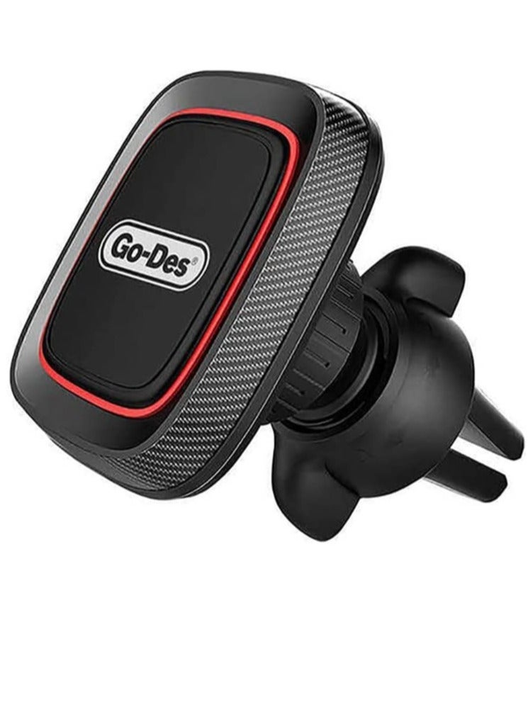 GO-Des GD-HD611 Car Air Vent Magnetic Phone Holder,360 Degree Rotation Mobile Car Mount Compatible with iPhone 14 Mini/iPhone 13/13 Pro / 13 Pro Max/iPhone 12 Series Black (Type A) - Image 1