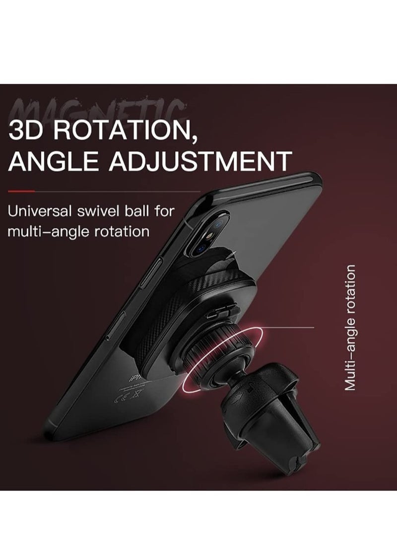 GO-Des GD-HD611 Car Air Vent Magnetic Phone Holder,360 Degree Rotation Mobile Car Mount Compatible with iPhone 14 Mini/iPhone 13/13 Pro / 13 Pro Max/iPhone 12 Series Black (Type A) - Image 2
