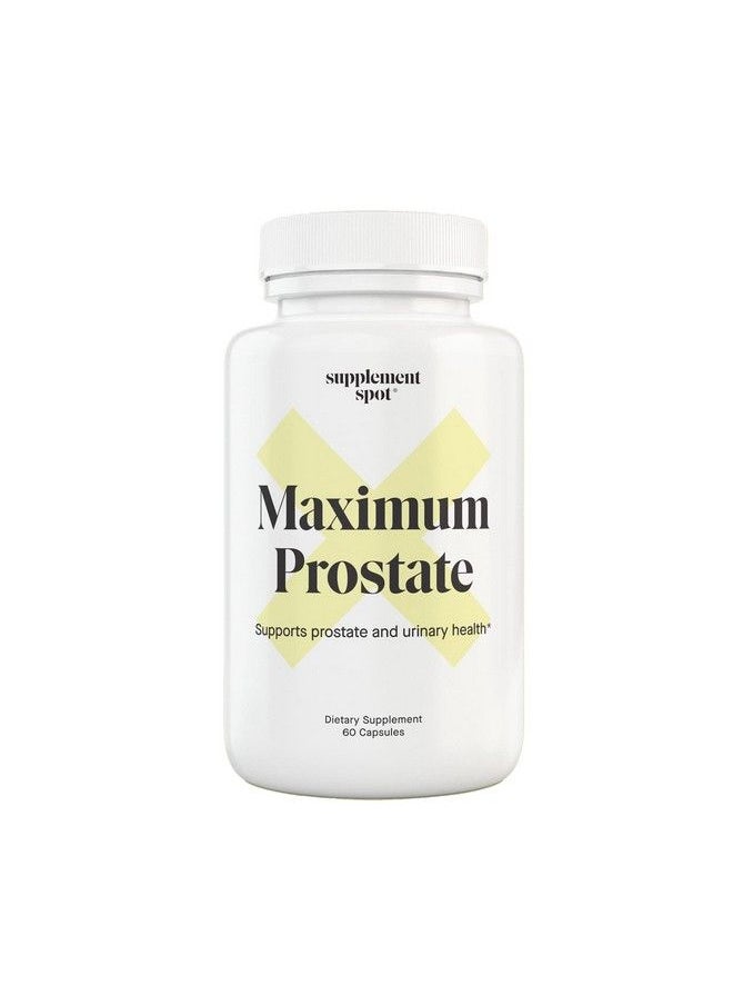 Supplement Spot - Maximum Prostate Supplements For Men 600 Mg Beta Sitosterol & 100 Mg Dim Supplement Per Serving Prostate Health Supplements For Men For Prostate Support & Bladder Control (60 Caps) - Image 1