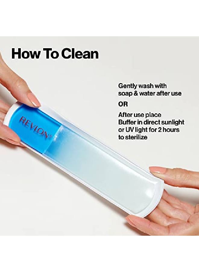 REVLON (Foot Buffer) - Bacteria Shield Glass Foot Buffer with Anti-Bacterial Technology, Two Surfaces to Exfoliates & Smoothes Skin, Self-Clean & Fully Recyclable - Image 5