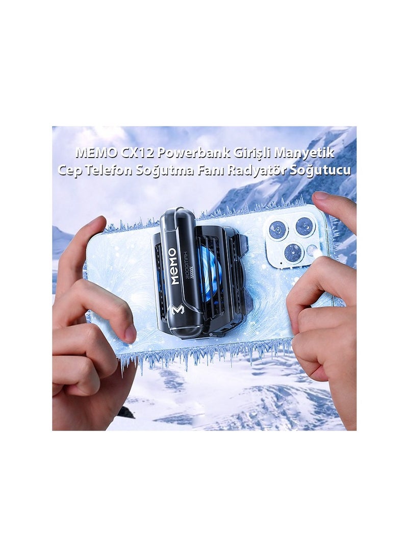 Memo MEMO CX12 Magnetic Mobile Cooler Mobile Phone Radiator Phone Cooling Fan - Image 4