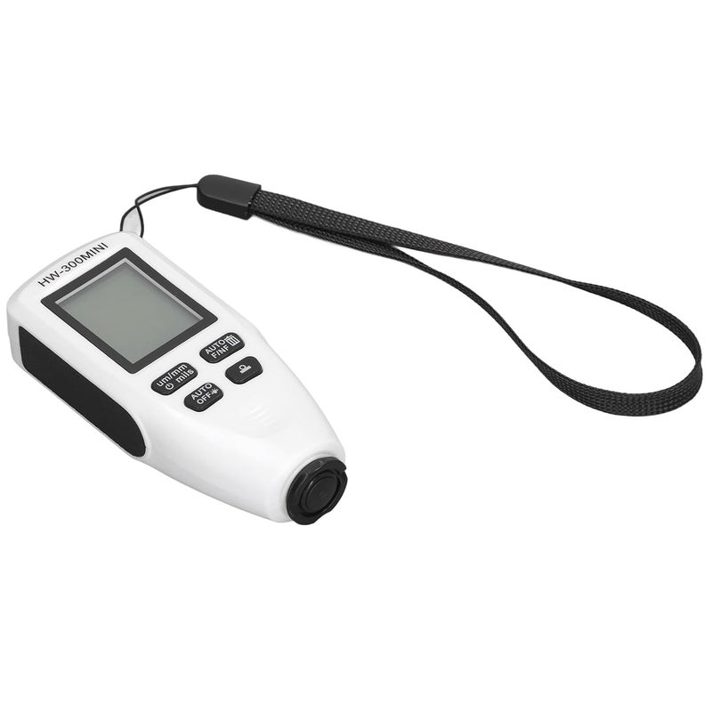 White Automotive Paint Thickness Gauge Fast Accurate Portable ABS Car Coating Meter - Image 3