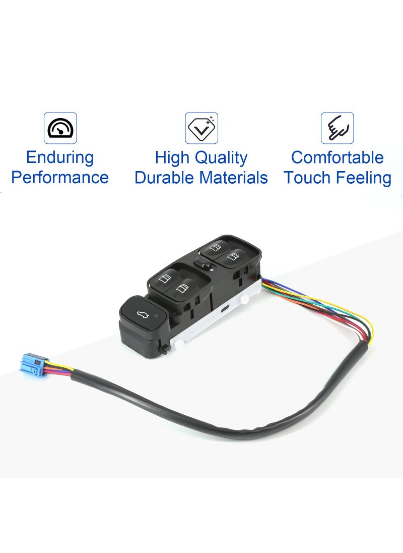 MOJTBE Power Window Master Switch Compatible with 2001-2005 Mercedes Benz C240 C320 2003-2007 C230 2006 2007 C280 C350 02-04 C32 AMG 05-06 C55 AMG Replace OE# 2038200110 Driver Side  - Image 4