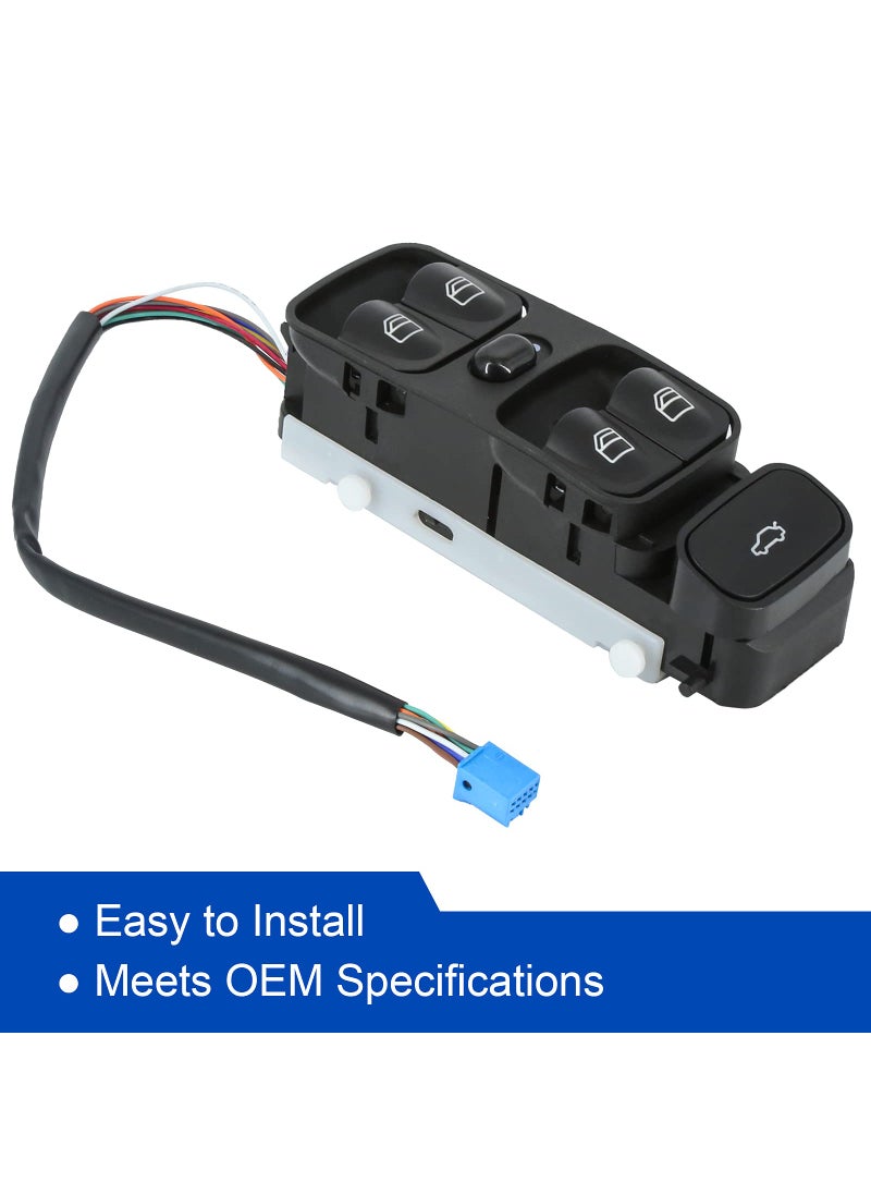 MOJTBE Power Window Master Switch Compatible with 2001-2005 Mercedes Benz C240 C320 2003-2007 C230 2006 2007 C280 C350 02-04 C32 AMG 05-06 C55 AMG Replace OE# 2038200110 Driver Side  - Image 3