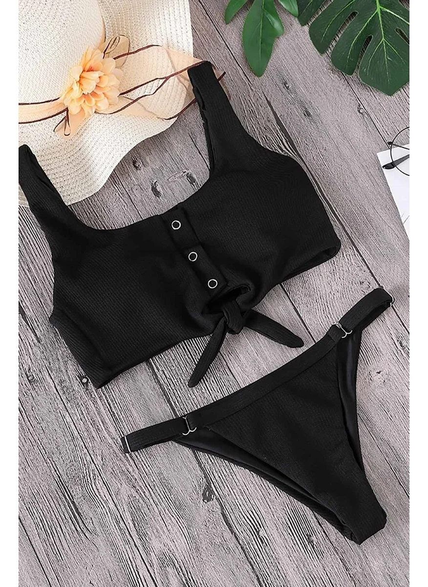 انجلسين Black Bikini Bottom Black