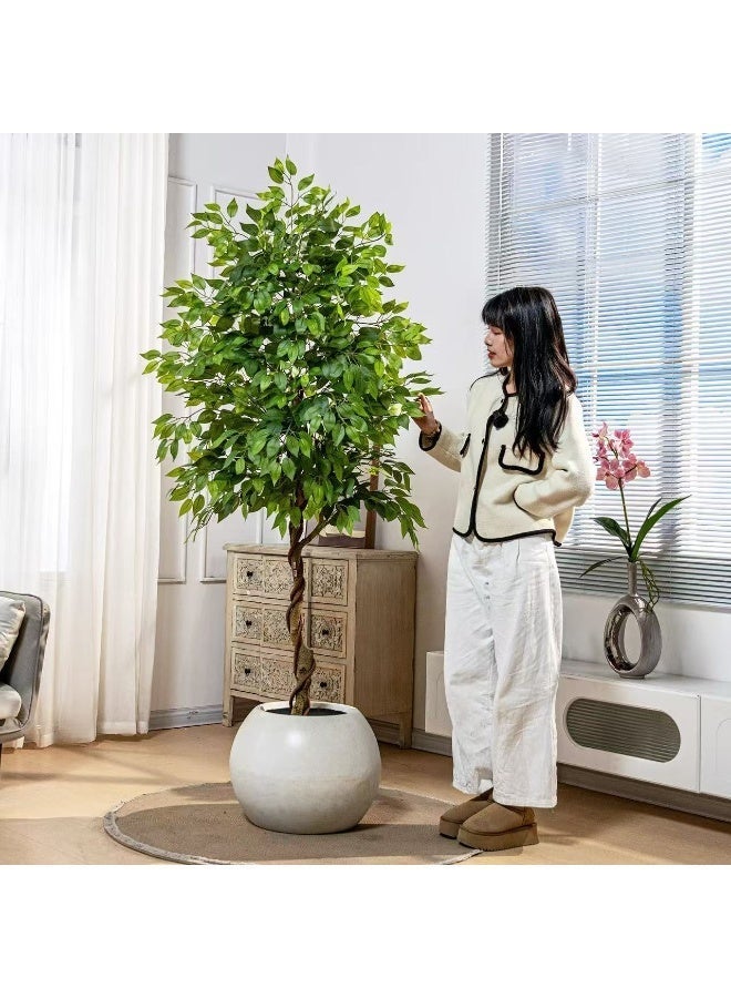 Large scale simulation of hanging leaf banyan tree plants, 180 fake trees, indoor living room store, high-end biomimetic green plant decoration, floor decoration - Image 4