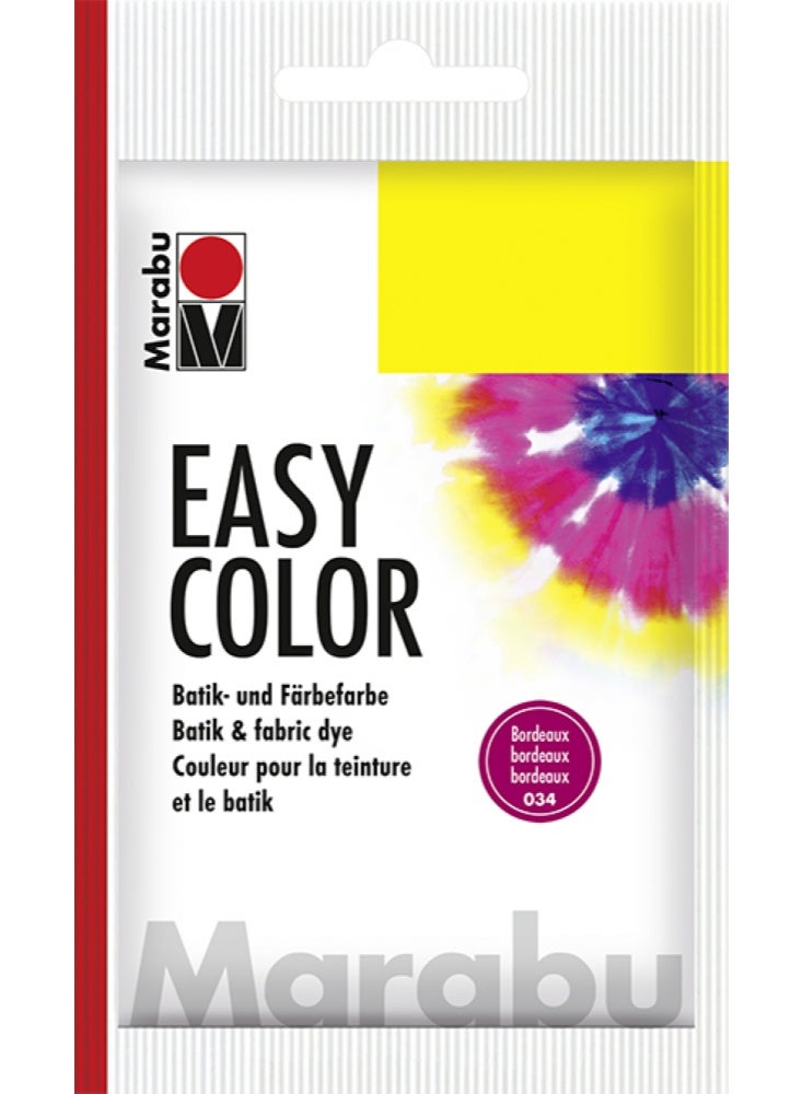 Easy Color Batik And Fabric Dye 034 Bordeaux 25 G