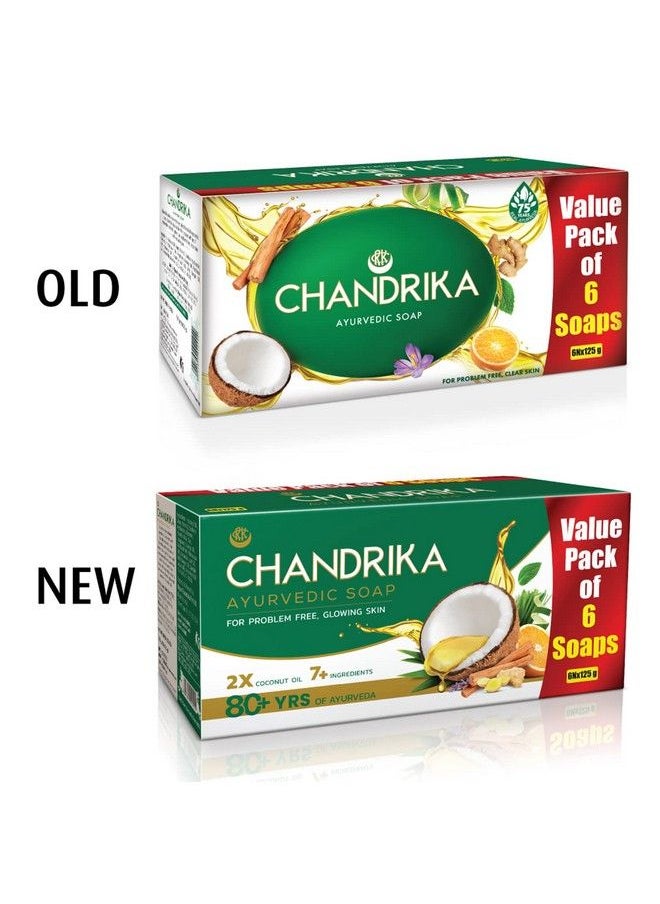 Chandrika صابون الأيورفيدا المصنوع يدويًا 125 جرام (عبوة من 6 قطع)  - Image 5