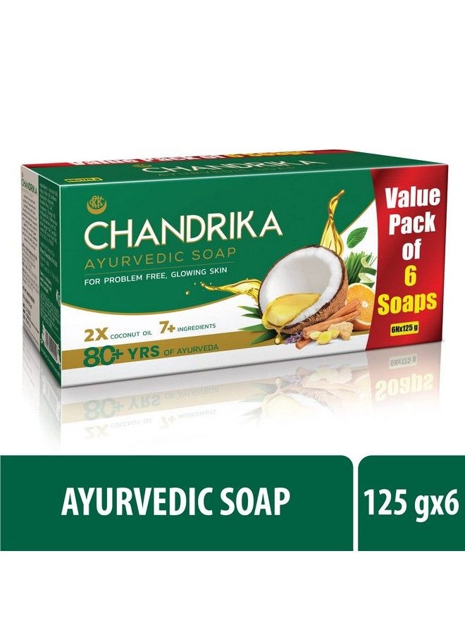 Chandrika صابون الأيورفيدا المصنوع يدويًا 125 جرام (عبوة من 6 قطع)  - Image 3