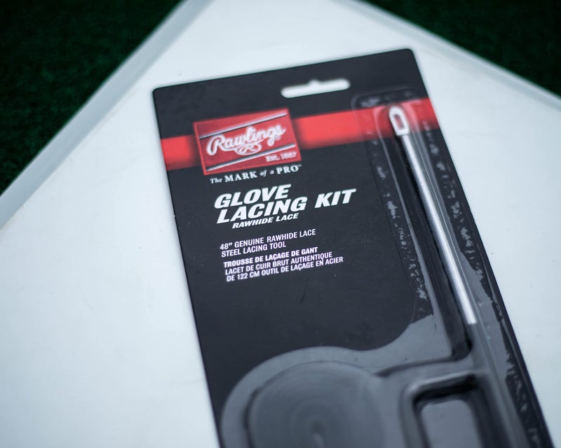 Rawlings راولينغز | مجموعة ربط القفازات | بيسبول/سوفتبول | إبرة 5" و حبل جلد 48" | أسود - Image 3